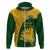 Custom South Africa Hoodie King Protea With Kente Pattern - Wonder Print Shop