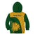 Custom South Africa Kid Hoodie King Protea With Kente Pattern - Wonder Print Shop