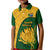 Custom South Africa Kid Polo Shirt King Protea With Kente Pattern - Wonder Print Shop