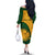 Custom South Africa Off The Shoulder Long Sleeve Dress King Protea With Kente Pattern - Wonder Print Shop