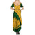 Custom South Africa Summer Maxi Dress King Protea With Kente Pattern - Wonder Print Shop