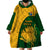 Custom South Africa Wearable Blanket Hoodie King Protea With Kente Pattern - Wonder Print Shop