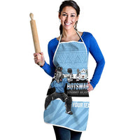 Custom Botswana Cricket Apron Go Baggy Blues Zebra Mascot - Wonder Print Shop