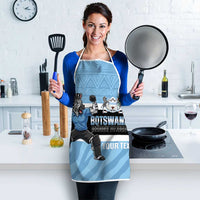 Custom Botswana Cricket Apron Go Baggy Blues Zebra Mascot - Wonder Print Shop