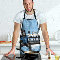 Custom Botswana Cricket Apron Go Baggy Blues Zebra Mascot - Wonder Print Shop