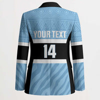 Custom Botswana Cricket Blazer Go Baggy Blues Zebra Mascot - Wonder Print Shop