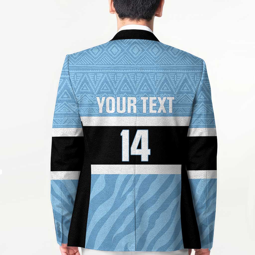 Custom Botswana Cricket Blazer Go Baggy Blues Zebra Mascot - Wonder Print Shop
