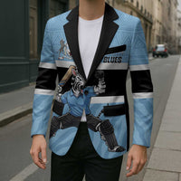 Custom Botswana Cricket Blazer Go Baggy Blues Zebra Mascot - Wonder Print Shop