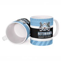 Custom Botswana Cricket Ceramic Mug Go Baggy Blues Zebra Mascot - Wonder Print Shop