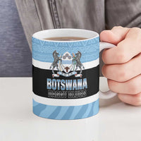 Custom Botswana Cricket Ceramic Mug Go Baggy Blues Zebra Mascot - Wonder Print Shop