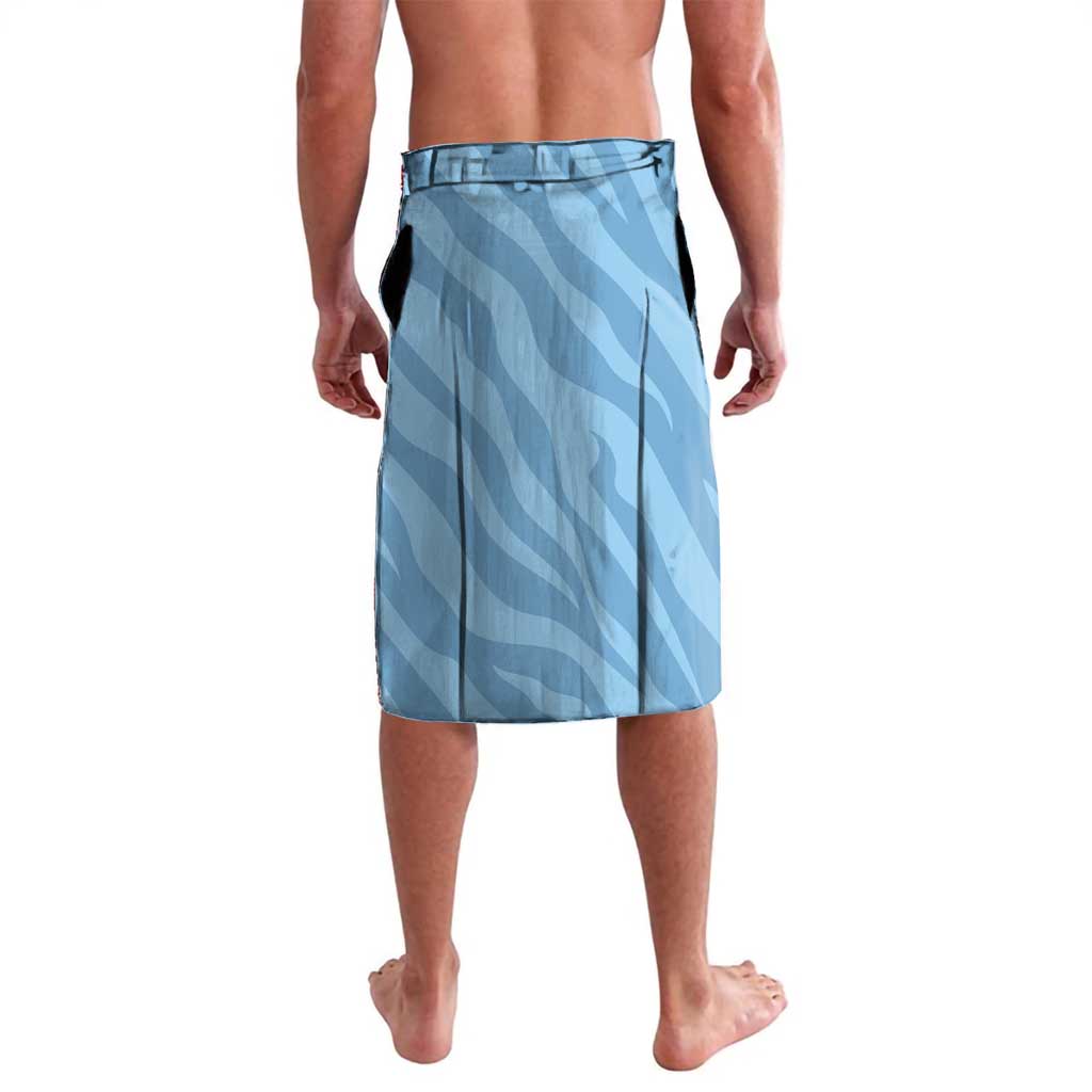 Custom Botswana Cricket Lavalava Go Baggy Blues Zebra Mascot - Wonder Print Shop