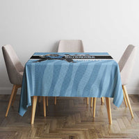 Custom Botswana Cricket Tablecloth Go Baggy Blues Zebra Mascot - Wonder Print Shop