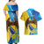 Personalised Bosnia and Herzegovina Independence Day Couples Matching Off Shoulder Maxi Dress and Hawaiian Shirt Lilium Bosniacum With Eagle Curve Style - Wonder Print Shop