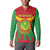 Personalised Mauritania Independence Day Button Sweatshirt Coat Of Arms With Map Flag Color