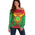 Personalised Mauritania Independence Day Off Shoulder Sweater Coat Of Arms With Map Flag Color - Wonder Print Shop