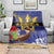 Barbados Independence Day Blanket 30 November Brown Pelican With Trident