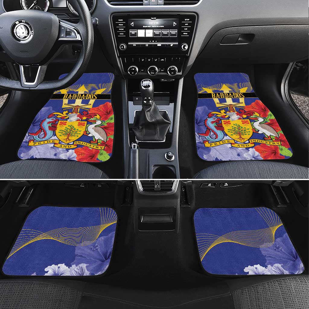 Barbados Independence Day Car Mats 30 November Brown Pelican With Trident - Wonder Print Shop