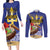 Barbados Independence Day Couples Matching Long Sleeve Bodycon Dress and Long Sleeve Button Shirt 30 November Brown Pelican With Trident - Wonder Print Shop