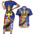 Barbados Independence Day Couples Matching Short Sleeve Bodycon Dress and Hawaiian Shirt 30 November Brown Pelican With Trident - Wonder Print Shop