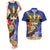 Barbados Independence Day Couples Matching Tank Maxi Dress and Hawaiian Shirt 30 November Brown Pelican With Trident - Wonder Print Shop