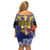 Barbados Independence Day Family Matching Off Shoulder Short Dress and Hawaiian Shirt 30 November Brown Pelican With Trident - Wonder Print Shop