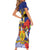 Barbados Independence Day Family Matching Short Sleeve Bodycon Dress and Hawaiian Shirt 30 November Brown Pelican With Trident - Wonder Print Shop