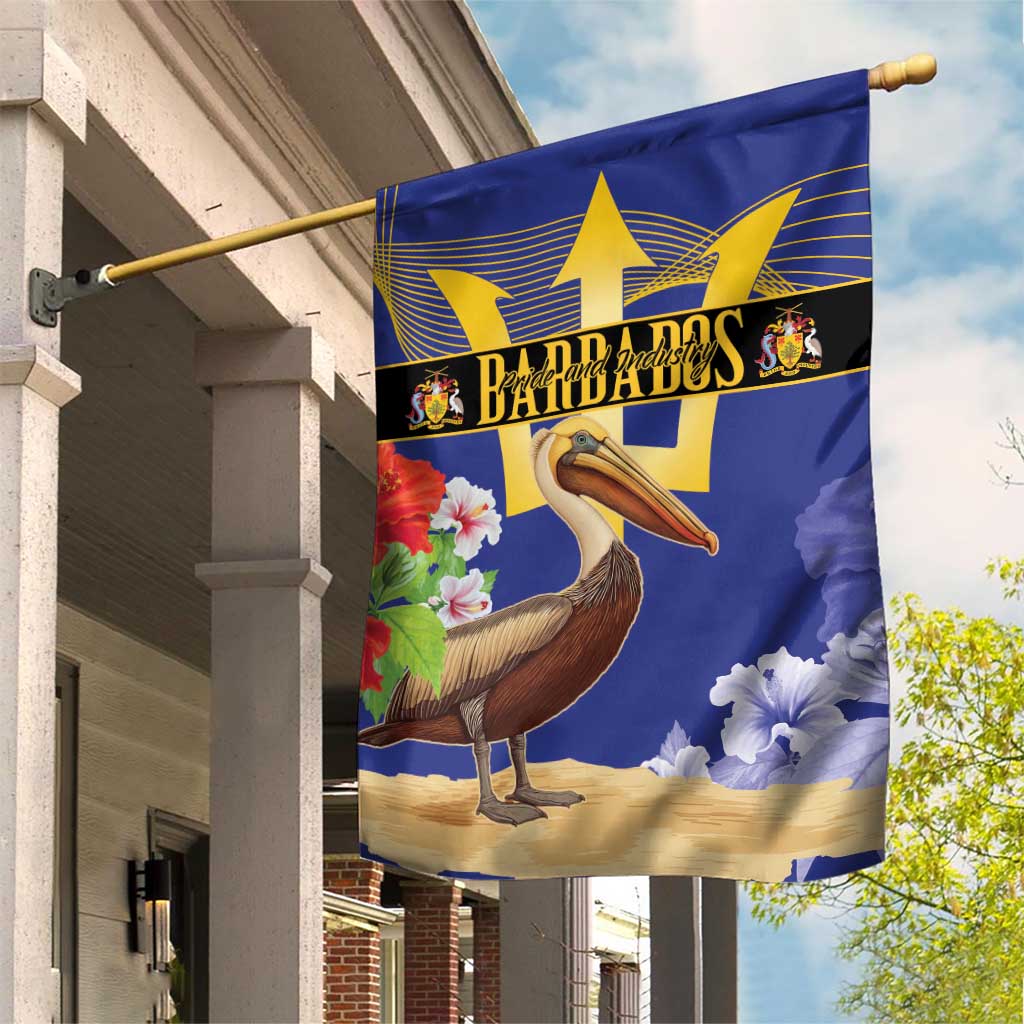 Barbados Independence Day Garden Flag 30 November Brown Pelican With Trident - Wonder Print Shop