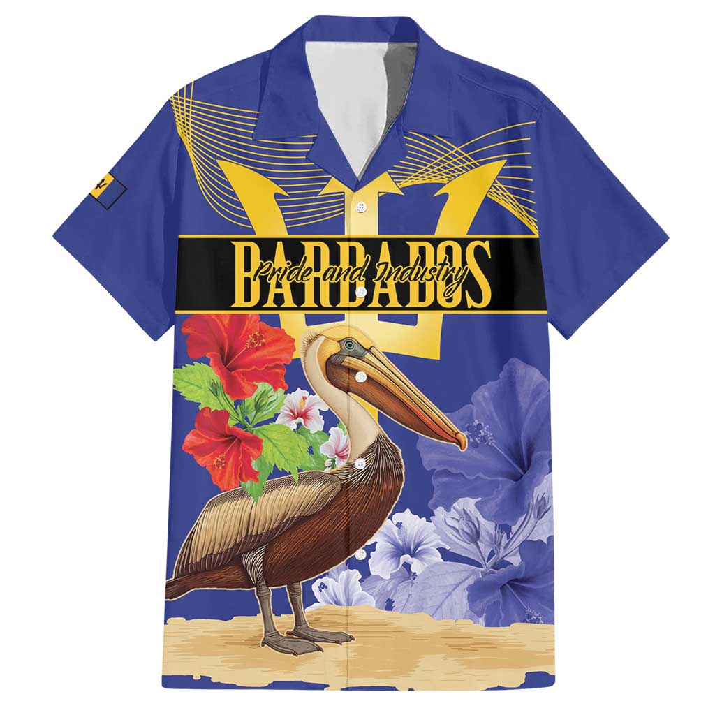 Barbados Independence Day Hawaiian Shirt 30 November Brown Pelican With Trident - Wonder Print Shop