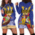 Barbados Independence Day Hoodie Dress 30 November Brown Pelican With Trident - Wonder Print Shop