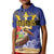 Barbados Independence Day Kid Polo Shirt 30 November Brown Pelican With Trident - Wonder Print Shop