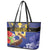 Barbados Independence Day Leather Tote Bag 30 November Brown Pelican With Trident - Wonder Print Shop