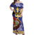 Barbados Independence Day Off Shoulder Maxi Dress 30 November Brown Pelican With Trident - Wonder Print Shop