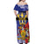 Barbados Independence Day Off Shoulder Maxi Dress 30 November Brown Pelican With Trident - Wonder Print Shop