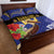 Barbados Independence Day Quilt Bed Set 30 November Brown Pelican With Trident - Wonder Print Shop