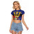 Barbados Independence Day Raglan Cropped T Shirt 30 November Brown Pelican With Trident - Wonder Print Shop