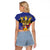 Barbados Independence Day Raglan Cropped T Shirt 30 November Brown Pelican With Trident - Wonder Print Shop