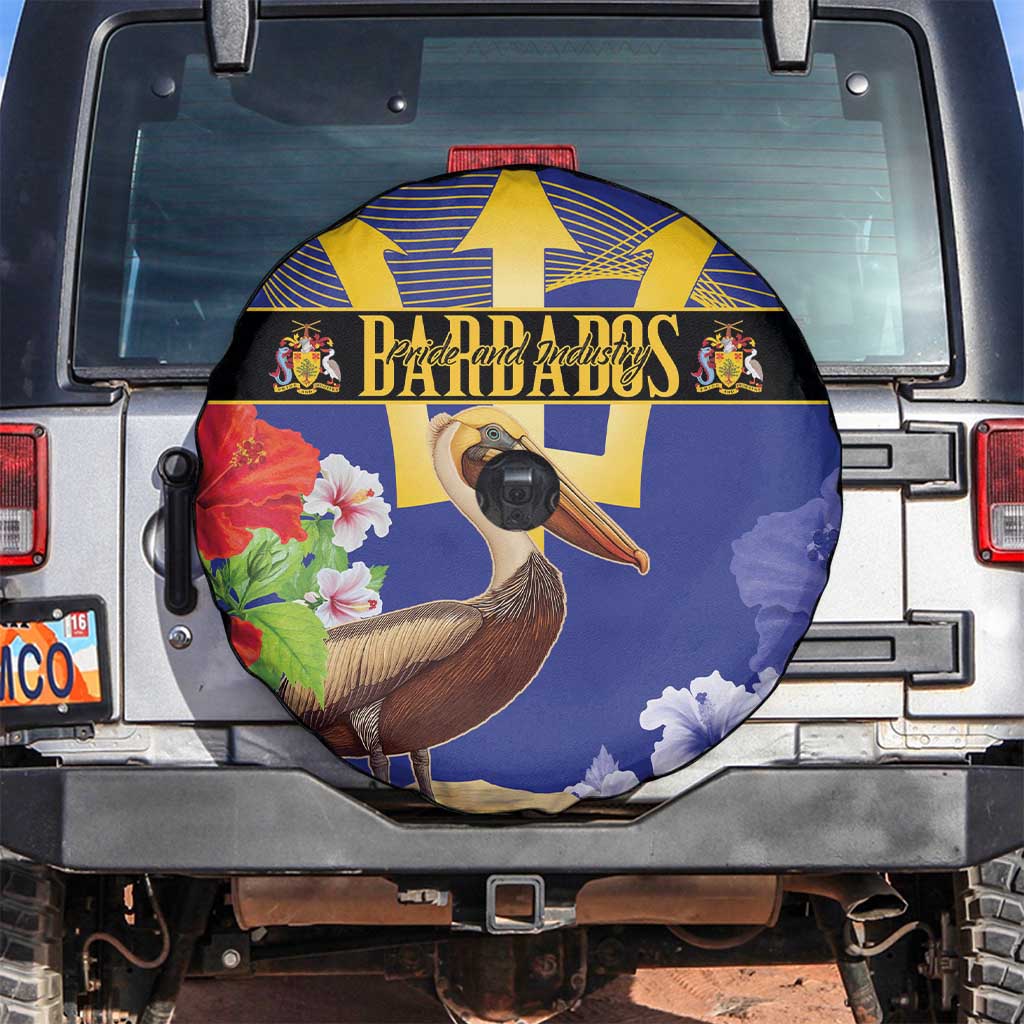 Barbados Independence Day Spare Tire Cover 30 November Brown Pelican With Trident - Wonder Print Shop