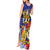 Barbados Independence Day Tank Maxi Dress 30 November Brown Pelican With Trident - Wonder Print Shop