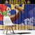 Barbados Independence Day Window Curtain 30 November Brown Pelican With Trident - Wonder Print Shop