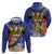 Barbados Independence Day Zip Hoodie 30 November Brown Pelican With Trident - Wonder Print Shop