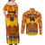 Custom Papua New Guinea Rugby Couples Matching Off Shoulder Maxi Dress and Long Sleeve Button Shirt 2023 Go Kumuls Pacific Dynamic Style - Wonder Print Shop