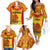 Custom Papua New Guinea Rugby Family Matching Off Shoulder Long Sleeve Dress and Hawaiian Shirt 2023 Go Kumuls Pacific Dynamic Style - Wonder Print Shop