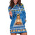 Sweden Christmas Hoodie Dress God Jul! Santa Lucia - Wonder Print Shop