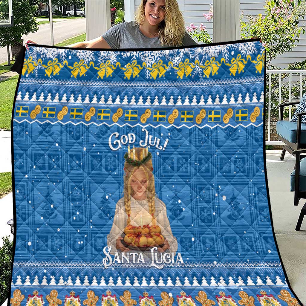 Sweden Christmas Quilt God Jul! Santa Lucia - Wonder Print Shop