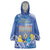 Personalised Hanukkah Jewish Festival Wearable Blanket Hoodie It's Lit - Polynesian Pattern