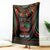 Personalized African-American Kwanzaa Blanket Kinara Candles African Pattern