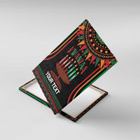 Unframed canvas wall art with Kwanzaa kinara candles and “Your Text” personalization