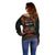 Personalized African-American Kwanzaa Off Shoulder Sweater Kinara Candles African Pattern - Wonder Print Shop