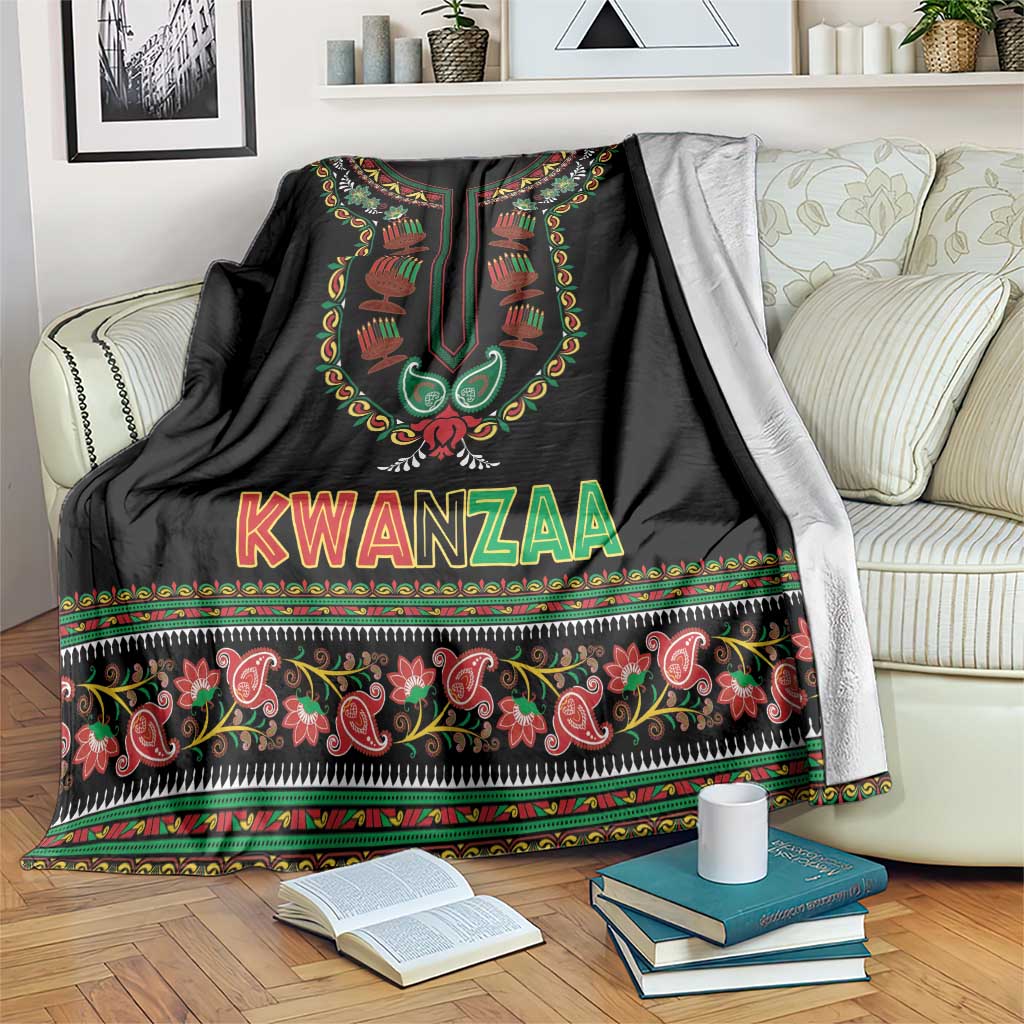 African-American Kwanzaa Blanket Dashiki Mix Paisley Pattern