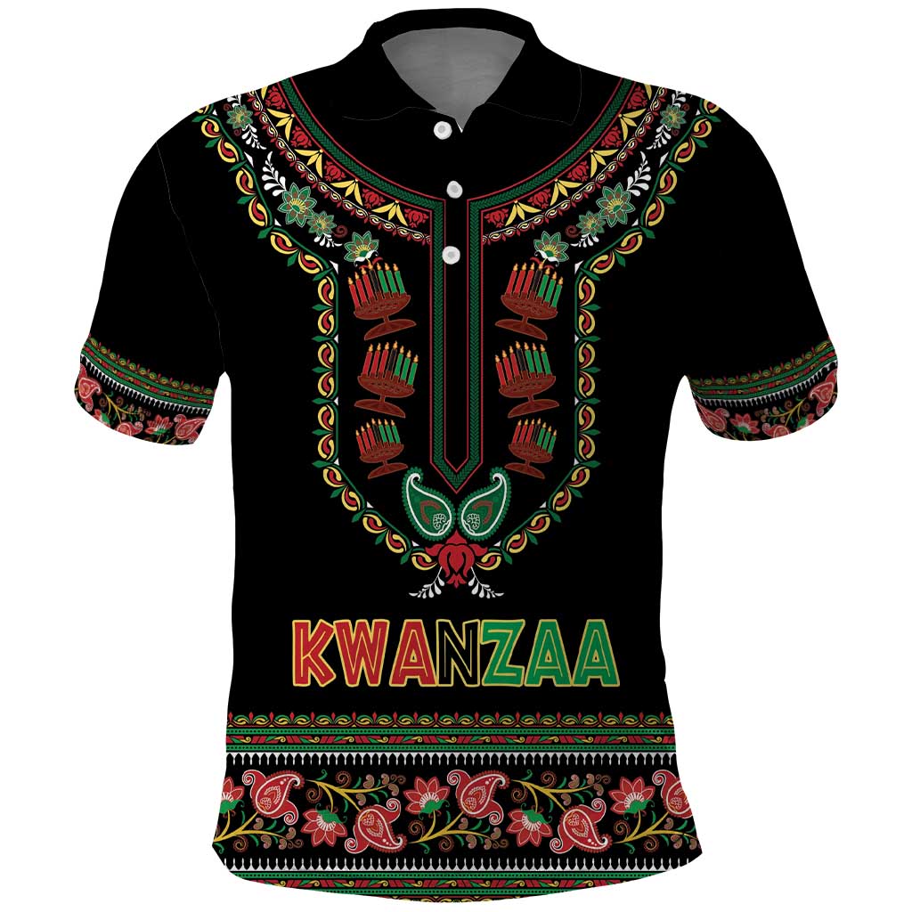 Personalized African-American Kwanzaa Polo Shirt Dashiki Mix Paisley Pattern